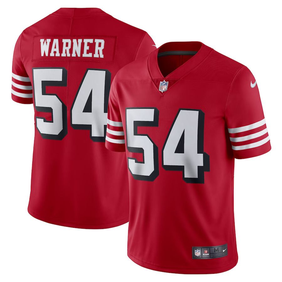 Men San Francisco 49ers 54 Fred Warner Nike Red Alternate Vapor Limited NFL Jersey